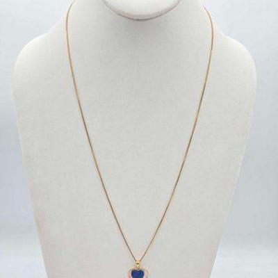 #787 • 14k Gold Necklace W/ Heart, 3.52g

