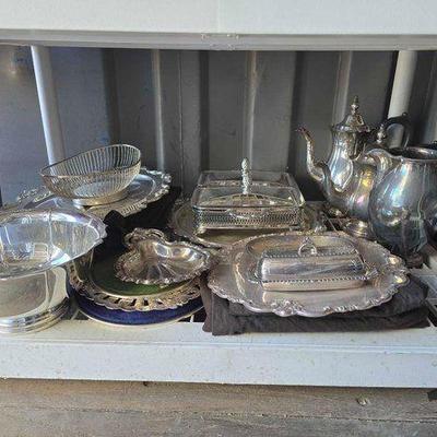 #10014 • Silver Plated and Sterling Silver Dishware
