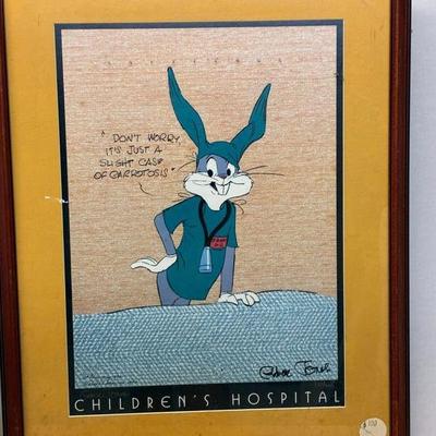 AAA5043 Signed and Numbered Chuck Jones Bugs Bunny Children  Local Pickup
