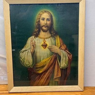 Aaa attic art aaa5078 sacred heart of jesus framed print local pickup