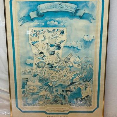 Aaa5064 delicacies of louisiana framed print local pickup