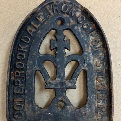 Antique Colebrookdale Iron Co. Iron Trivet for Stovetop Iron Size 1 AAA1205 $20