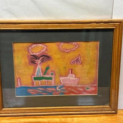 Aaa attic art aaa5074 grease pencil on paper original art local pickup