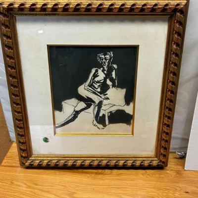 Attic Art LAR0057 - Pencil and Grease on Paper Art - $95