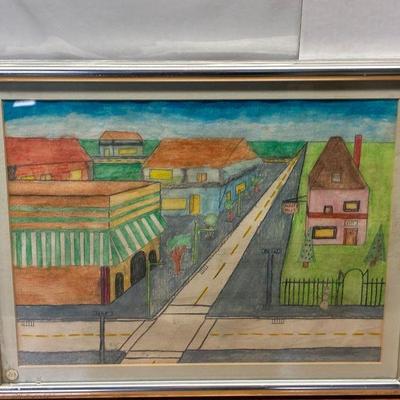 Aaa attic art aaa5075 grease pencil on paper original ar local pickup