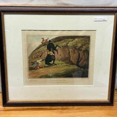Attic Art PG3012 -   Block Print Hand Colored Art - $25