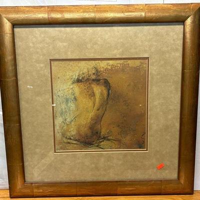 AAA5045 Naked Lady Art Print Framed  Local Pickup  By Appointment AAA Vintage and Art 9017 Airline HWY New Orleans, LA 70118 