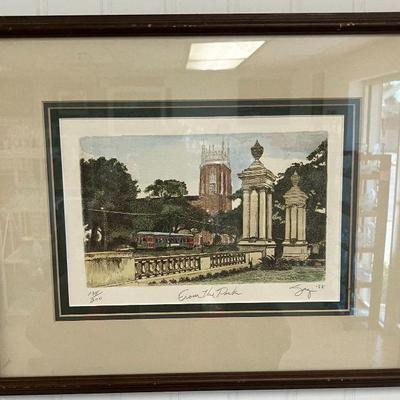 "From the Park" Framed, Signed & Numbered Etching by Phillip Sage AAA2259