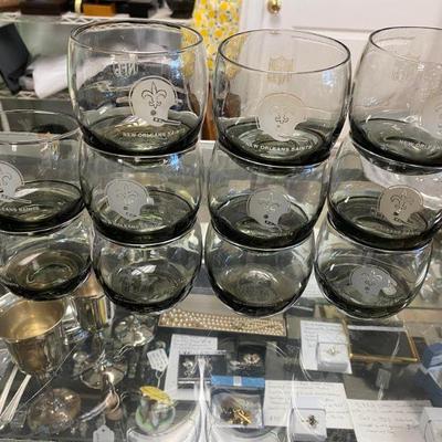 Smoked Saints Football Glasses NFL $6 each