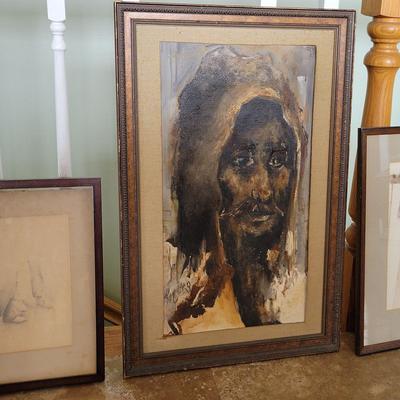FIGURATIVE EXPRESSIONIST ART BY CALOFORNIA ARTIST- KEN ROGERS - 3 PIECES
