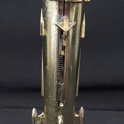 1960s SATELLITE MECHANICAL BANK SPRING ACTION ROCKET