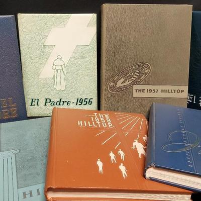 1950s AND 60s YEARBOOKS FROM EL PADRE AND THE HILLTOP CATHOLICS SCHOOLS