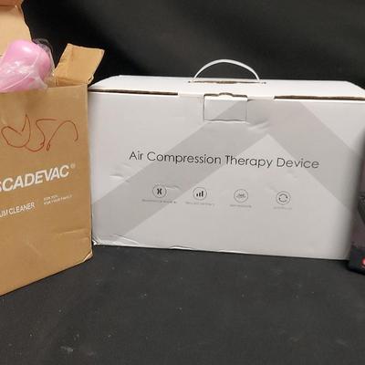 AIR COMPRESSION THERAPY DEVICE, CAR VACUUM, AND AIR DUSTER