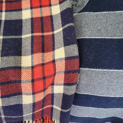 TWO CLASSIC PLAID BLANKETS