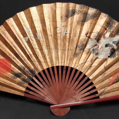 Handpainted Large Fan Wall Art