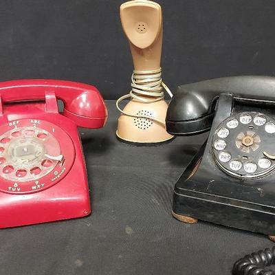 THREE FUN ROTARY PHONES FROM THE PAST