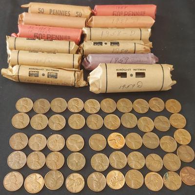 LATE 1950s PENNIES