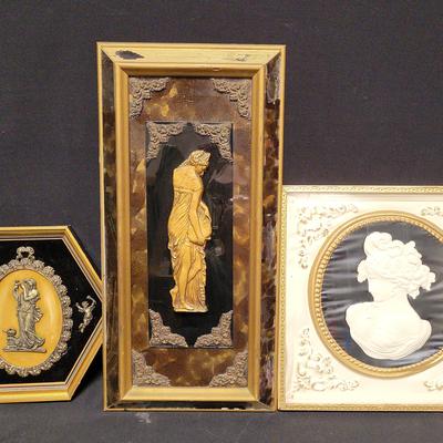 THREE CLASSICAL STYLE ART PIECES