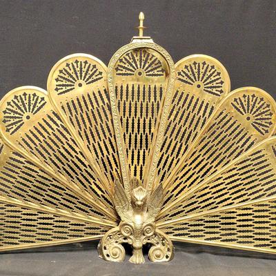 GORGEOUS BRASS FIREPLACE SCREEN