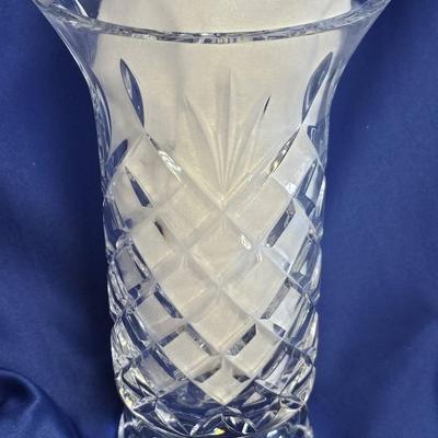 SIGNED WATERFORD LISMORE PATTERN TALL VASE
