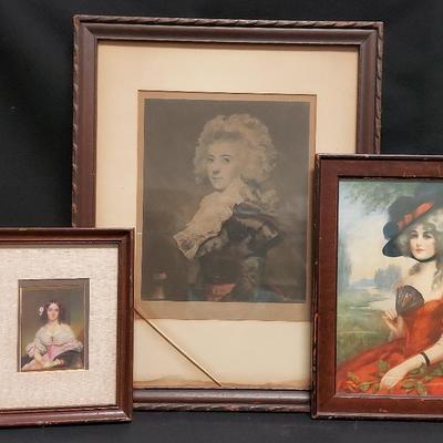 TRIO OF ELEGANT LADY PRINTS