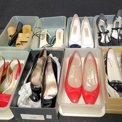 8 PAIRS OF STYLISH SIZE 7N WOMEN'S SHOES 