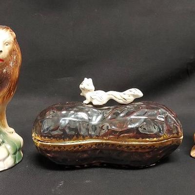 ANIMAL FIGURINES INCLUDING LUSTERWARE
