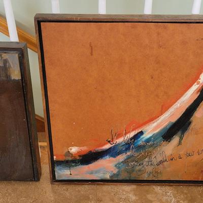 CALIFORNIA ARTIST KEN ROGERS - 1 LANDSCAPE & 1 ABSTRACT