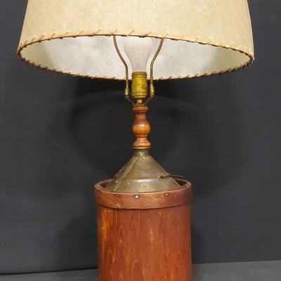 WORKING VINTAGE CANISTER TABLE LAMP