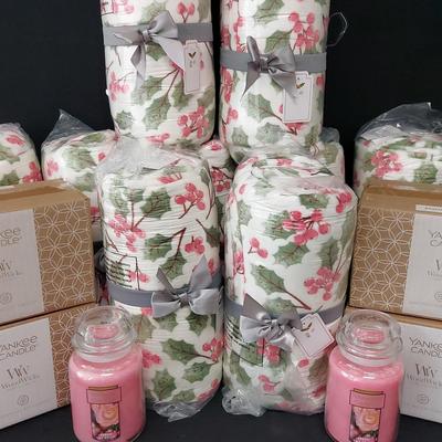 THROWS AND YANKEE CANDLES 