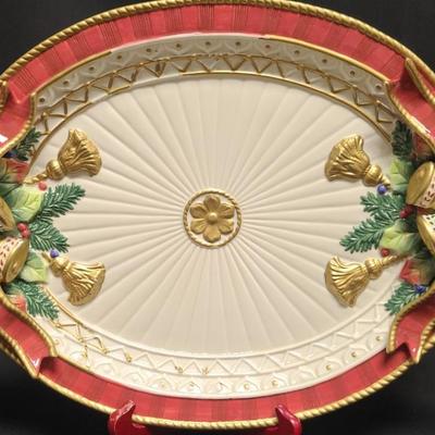 VICTORIAN STYLE CHRISTMAS PLATTERS AND POTTERY-FITZ& FLOYD, TIMBERLAKE