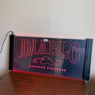 Diablo Tabacos Picantes Illuminated Light-Up LED Sign