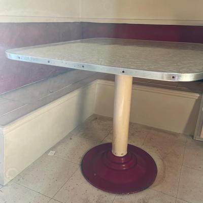 Mid-Century Chrome & Formica Pedestal Table