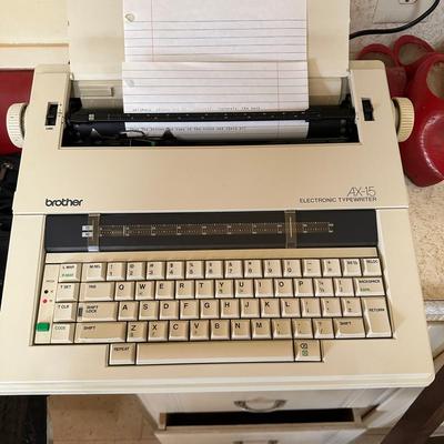 Brother AX-15 Electronic Typewriter with Manual – Tested & Working