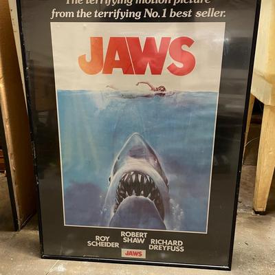 Framed “JAWS” Movie Poster – Iconic Collector’s Piece