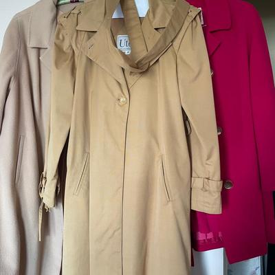 3 Vintage Women’s Coats – Cashmere, Trench, & Globetrotter Raincoat