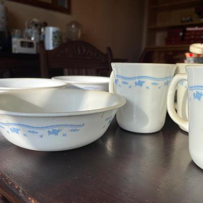 Vintage CorningWare "Cornflower Blue" Dishware Set 