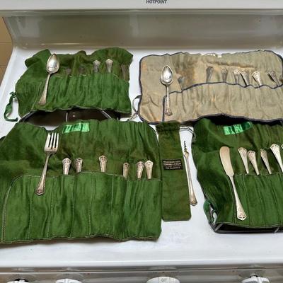 Antique/Vintage Silver Plated Flatware Sets - Assorted Pieces