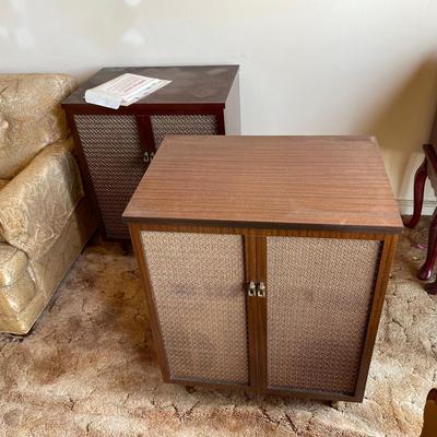 Pair of Mid-Century Fisher Stereo Cabinets – 1963 with Paperwork