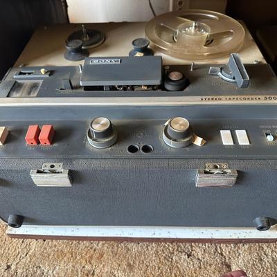 Vintage SONY TC-500 Reel-To-Reel Tapecorder & University Model 70 Omni Microphone