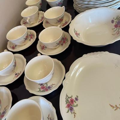 Vintage Homer Laughlin Virginia Rose Dinnerware Set