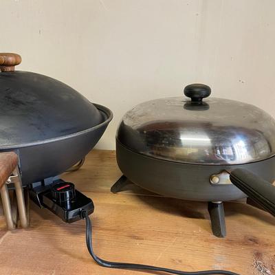 Electric Wok & Skillet Duo – Vintage, Great Condition!