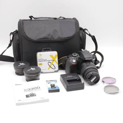 Nikon D3300 DSLR Camera Kit with DX VR 18-55mm Lens & Accessories