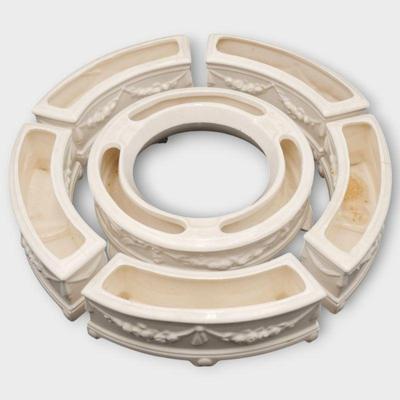 6-Piece Circular Ceramic Desktop Planter