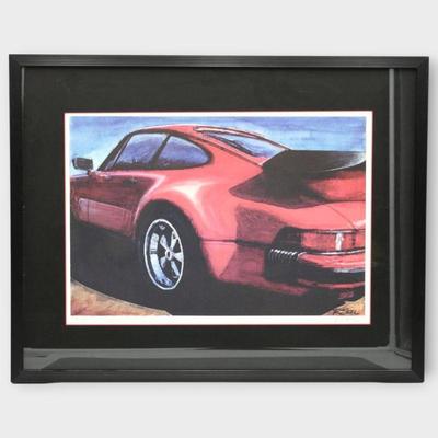 Fine Art Print of Porsche 930 Turbo by Rod Seel, Framed