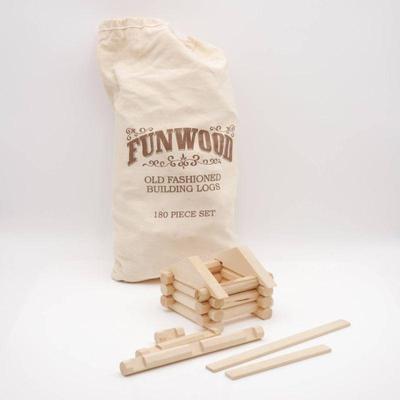 Funwood Old Fashioned Building Logs, 180-Piece Set
