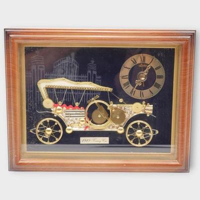 Framed 1910 Touring Car Desktop Clock