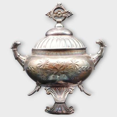 James W. Tufts Silverplate Sugar Bowl with Lid