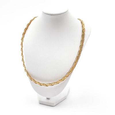 925 Italy Milor Gold-Tone Sterling Silver Necklace