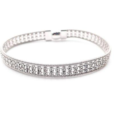 Sterling Silver 925 Italy Bracelet with Magnetic Clasp